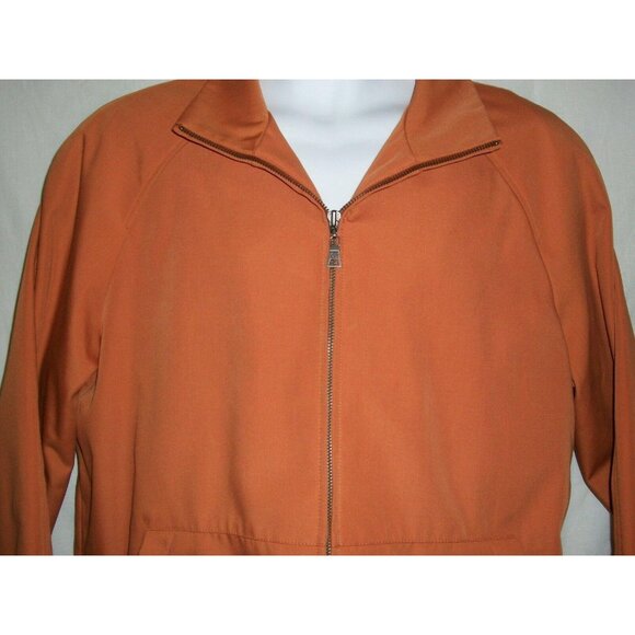 Cole Haan City Jacket Men's Orange Pumpkin Paprika Size Medium Coat Zipper Front - Picture 1 of 6